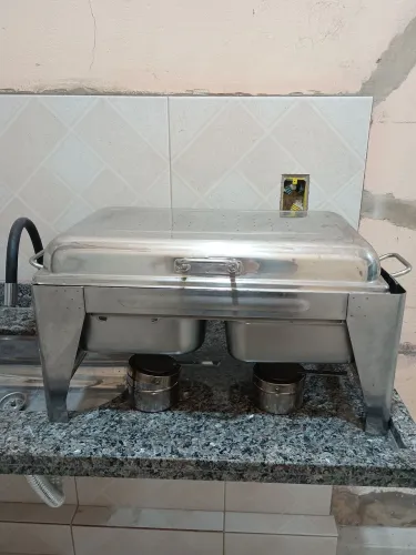 Buffet Competo!!lBrinox Robusto 2 cubas alto Brilho,  3 unidades, 510 talheres TRAMONTINA.