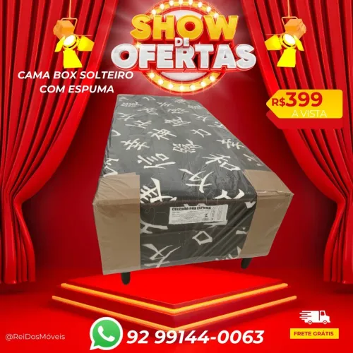 Cama Box solteiro com espuma 