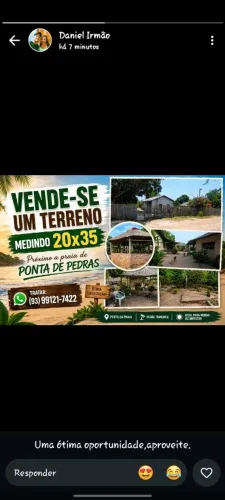 Este terreno em ponta de pedras as beiras do Rio tapajos