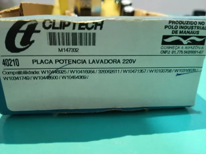 Placa de potência usada Brastemp ative 9kg - Blw09 