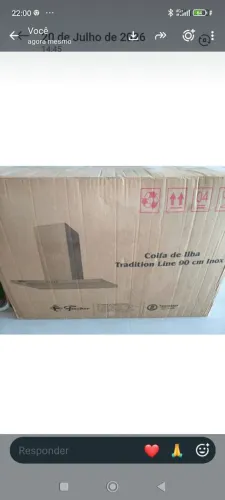 Imperdível Coifa de Ilha FISCHER Nova na Caixa!