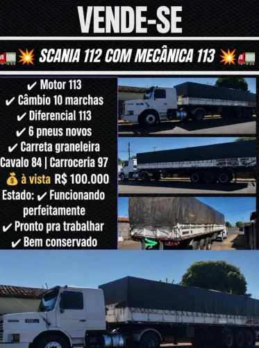 Vende se Scania 112 com mecânica 113 ano 84