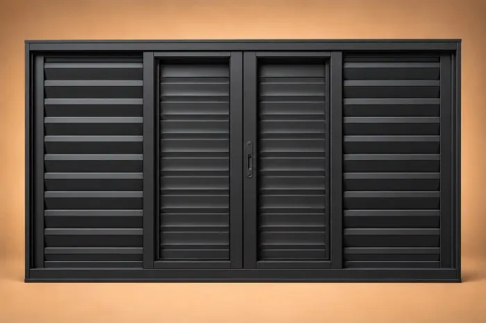 JANELA DE ALUMINIO PRETO VENEZIANA 1.00X2.00 - DIRETO DA FÁBRICA