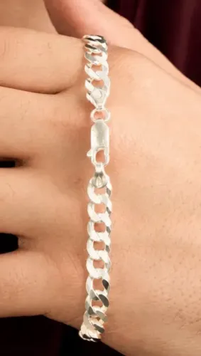 Pulseira Prata 925 Maciça 6mm Escama de Peixe