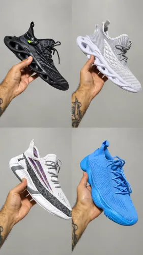 Tênis Masculino Sola EVA Tam. 41 Tecido Malha Mesh/Knit Respirável Arejado não sua os pés