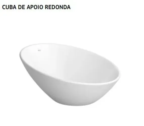 CUBA DE APOIO MEIA LUA 390MM-BRANCO - DECA L.1036.17 - SEMINOVA - PEÇA DE MOSTRUÁRIO