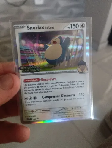 Carta Pokémon Snorlax Do lupo Reverse Promo