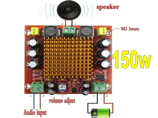 Placa Amplificador 150w Rms Mono