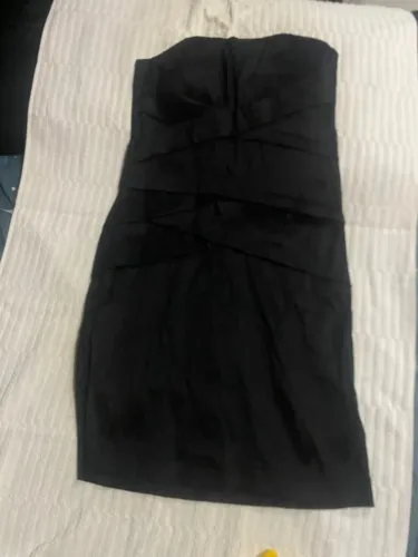 vestido tomara que caia preto