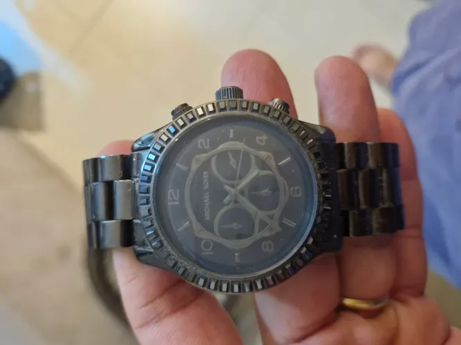 Relógio Michael Kors MK5542 Original Gunmetal Cronógrafo Com Cristais