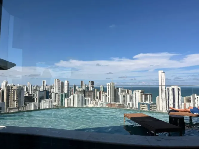 STUDIO ANDAR ALTO LAZER COMPLETO VISTA MAR RECEM ENTREGUE