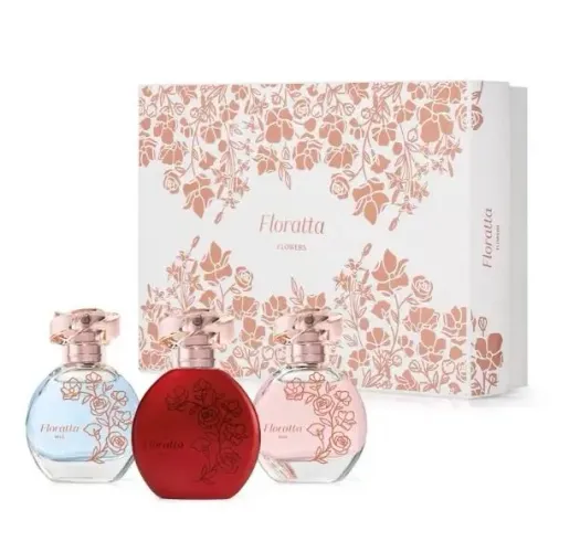 Kit Presente Floratta Flowers 3 itens de 30ml - Red/Rose/BLUE Novo e lacrado
