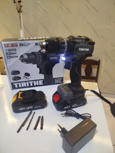 Parafusadeira Furadeira Impacto Brushless 48v 10mm 2 Baterias Sem Fio