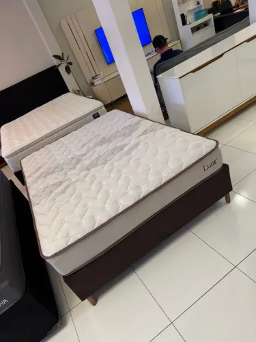 Cama de Casal LUAR NOVA BASE + COLCHÃO - Entrego HOJE!