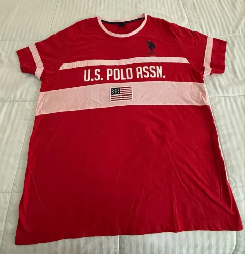 Camiseta Masculina U.S. Polo Assn. Tam. GG - Importada | Vermelha |R$16