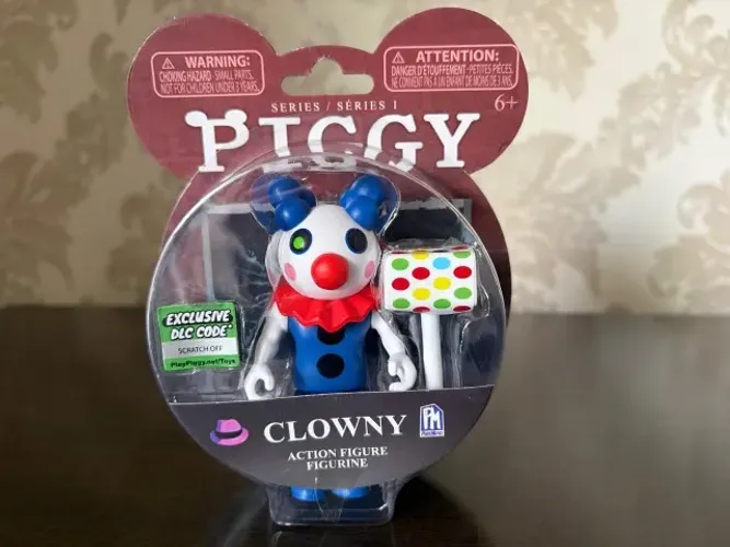Action Figure Piggy. Roblox. Clowny. Série 1 Com Dlc Lacrado