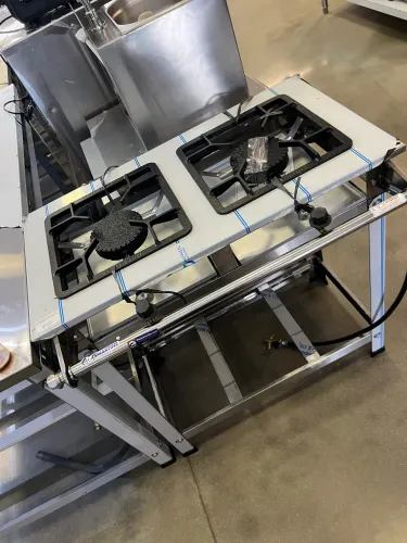 Fogão industrial 2 bocas inox alta pressão - pronta entrega - novo 