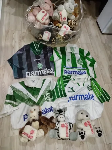 CAMISAS JUVENTUDE OFICIAIS FINTA DIADORA PARMALAT E MAMÍFEROS PELÚCIA PARMALAT ANOS 90