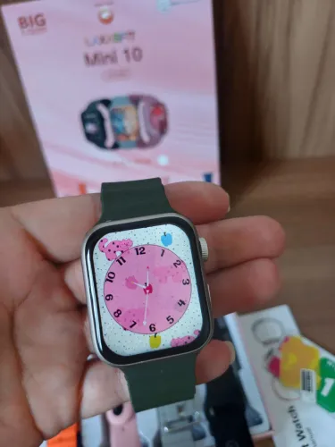 Kit smartwatch mini com 7 pulseira 
