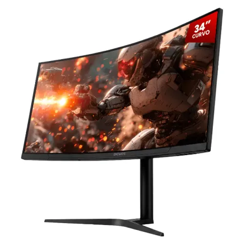 Monitor Gamer Pcyes Z-Max Z34C 34" Curvo Wqhd 165Hz 1Ms Hdmi/Dp/Has Speaker Freesync Black