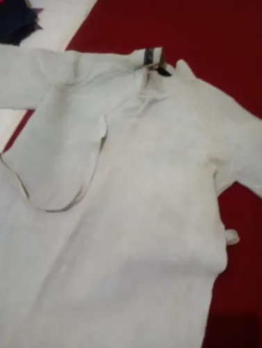 Avental de raspa de couro para soldador