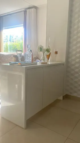 BUFFER LAQUEADO BRANCO PARCELAMOS