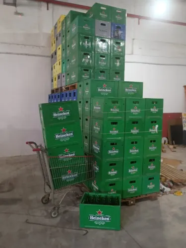 Engradados de 600ml Ambev e Heineken