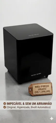 Subwoofer Harman Kardon HKTS 210 Ativo - Impecável