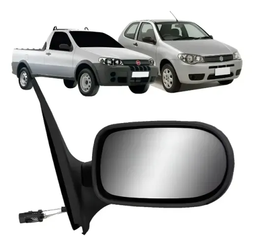 Retrovisor Externo Palio Strada 2p 2004 A 2007 Com Controle Lado Direito (Lado do Passagei
