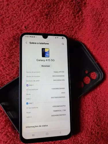 Celular Samsung Galaxy A15 5G com trinco tudo original 