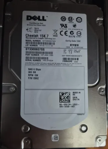 Disco Rígido Dell 300gb Sas 15k 0f617n