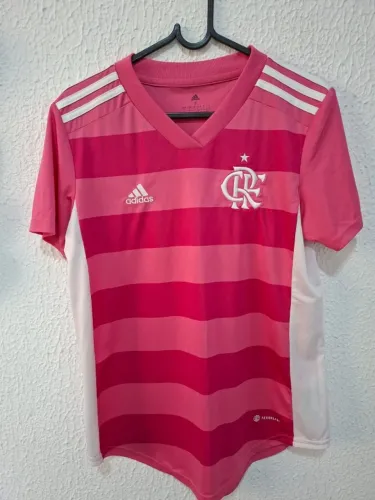 camisa feminina adulto adidas flamengo outubro rosa 2022 - tamanho p