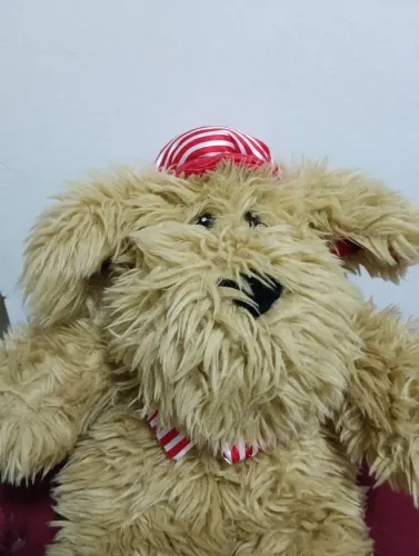 Cachorro pelúcia marrom