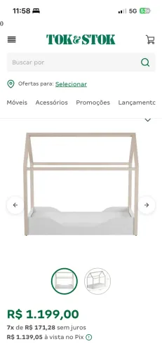 CAMA MONTESSORI CASINHA + COLCHAO - TOK&STOK