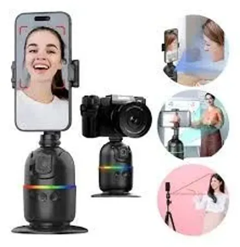 Suporte Celular com Rastreamento Automático de Movimento e Rosto, Rotação de 360° Automát