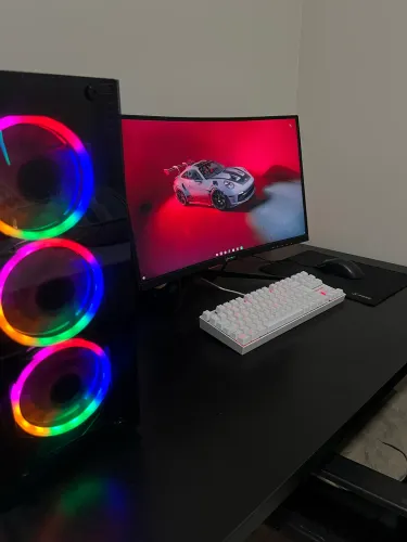 PC Gamer Completo + Monitor Curvo + Mesa e Cadeira