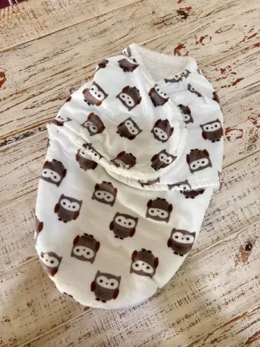 Cobertor Charutinho Bebê Estampa Corujinha