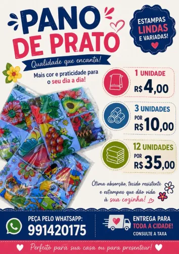 Vendo Panos de prato