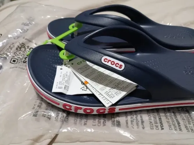 Chinelo Crocs Bayaband Flip Navy/pepper 39
