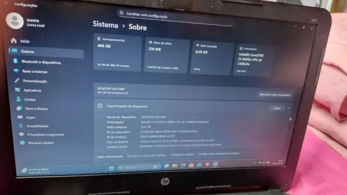 Notebook Hp 240 G4