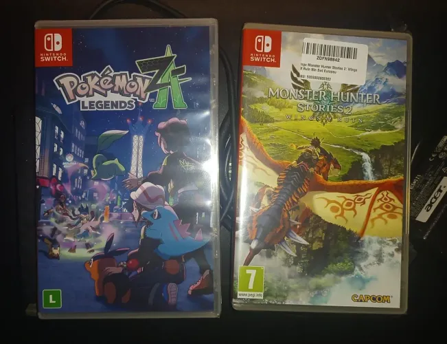 Jogos de nintendo switch. Pokémon ZA e Monster Hunter Stories 2 (Lacrado)