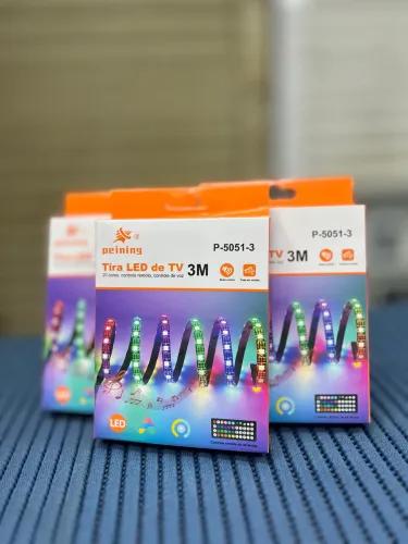 Fita de led com sensor de som com mais de 40 funções 