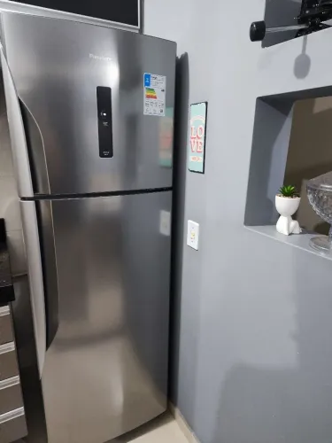 Geladeira Frost Free Top Freezer 2 Portas NR-BT41PD1XA 387 Litros Inox Panasonic