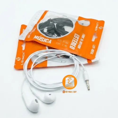 Fones de Ouvido com Fio P2 3.5mm com botão, microfone para Celular, PC, Notebook etc