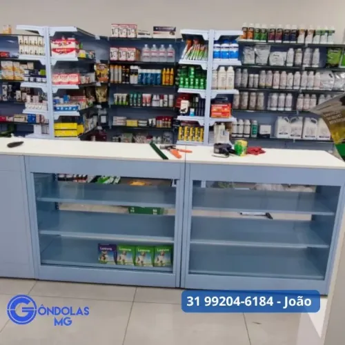 Balcão Vitrine em aço 