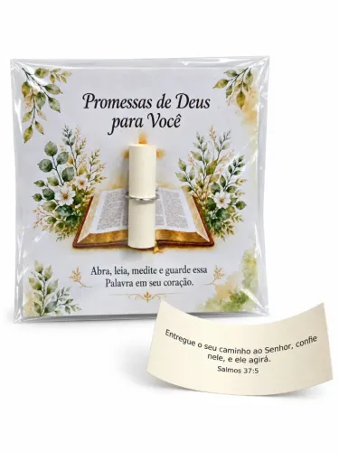 Lembrancinha Religiosa Versículos Kit 50 Unid - Promessas