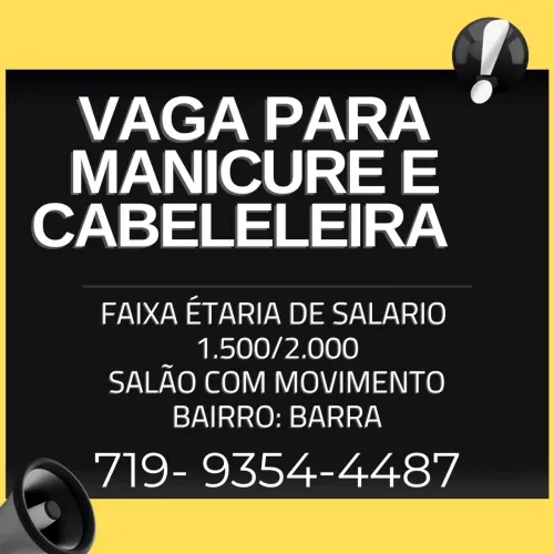 Manicure ,cabeleireira ?