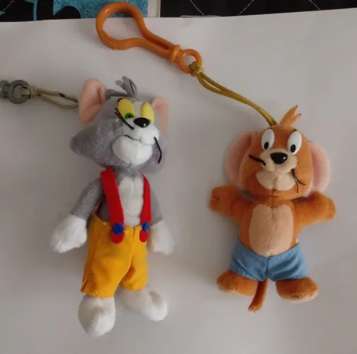 Chaveiros pelúcia Tom e Jerry