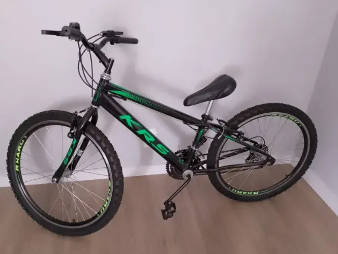 Bicicleta Aro 24 Rebaixada Alumínio 18v V-brake Krs