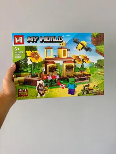 Caixa Blocos De Montar My World Tipo Lego Minecraft